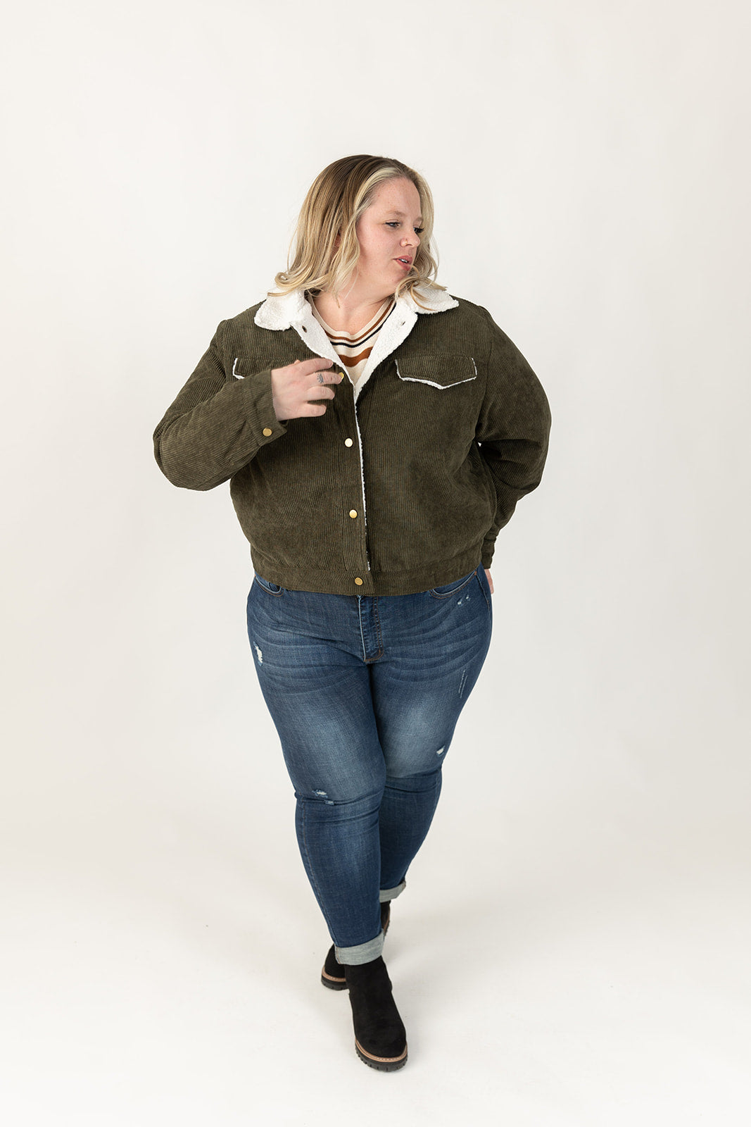 Drew Corduroy Jacket Curvy