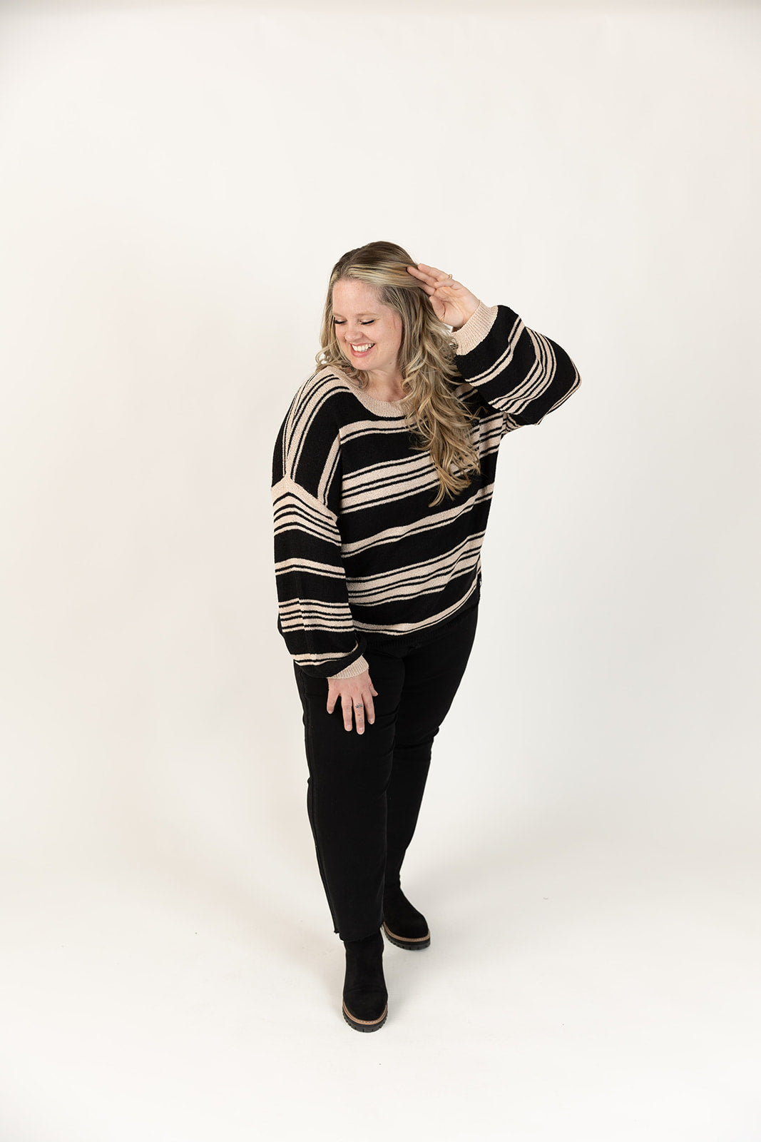 Cassidy Long Sleeve Knit Sweater Curvy