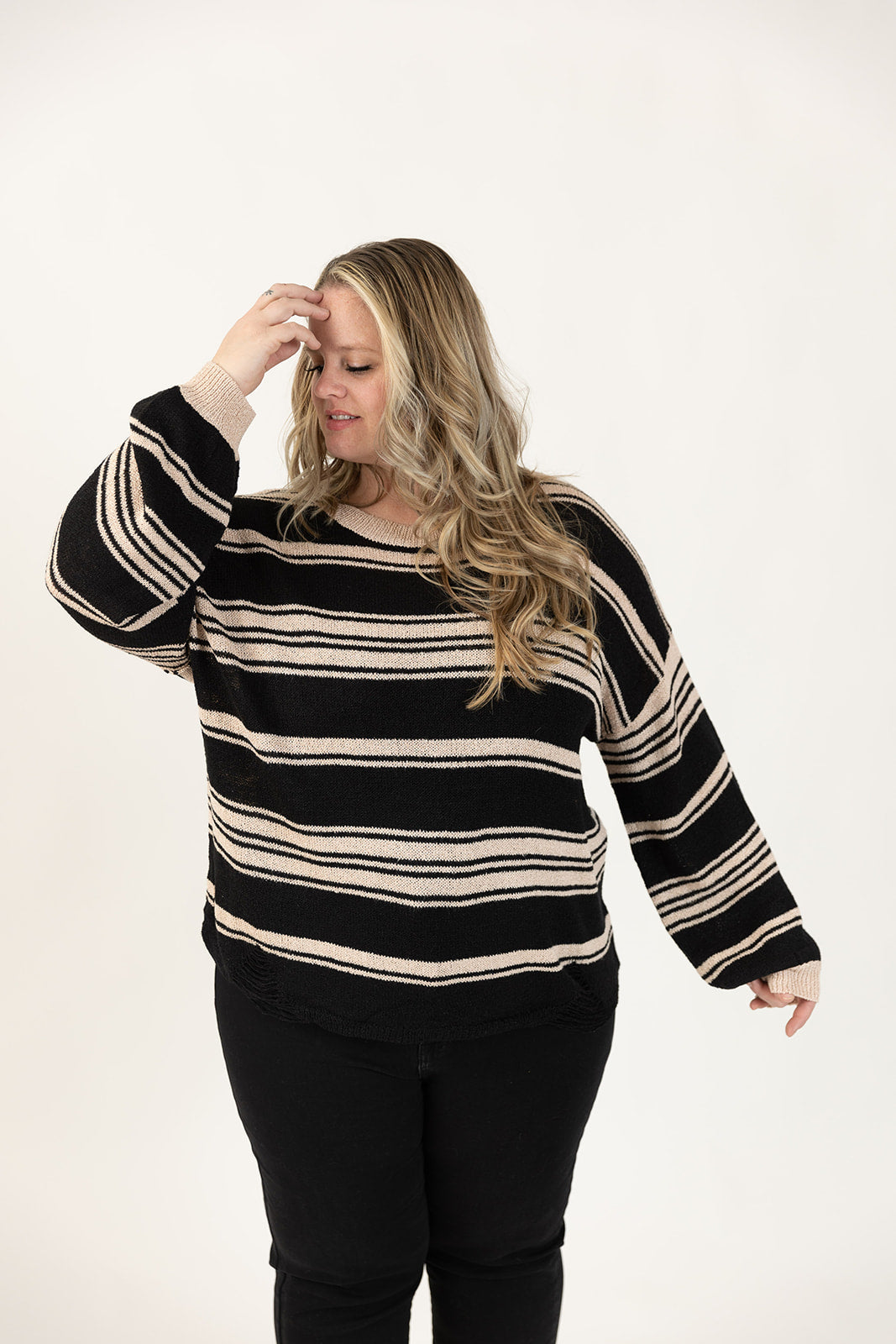 Cassidy Long Sleeve Knit Sweater Curvy