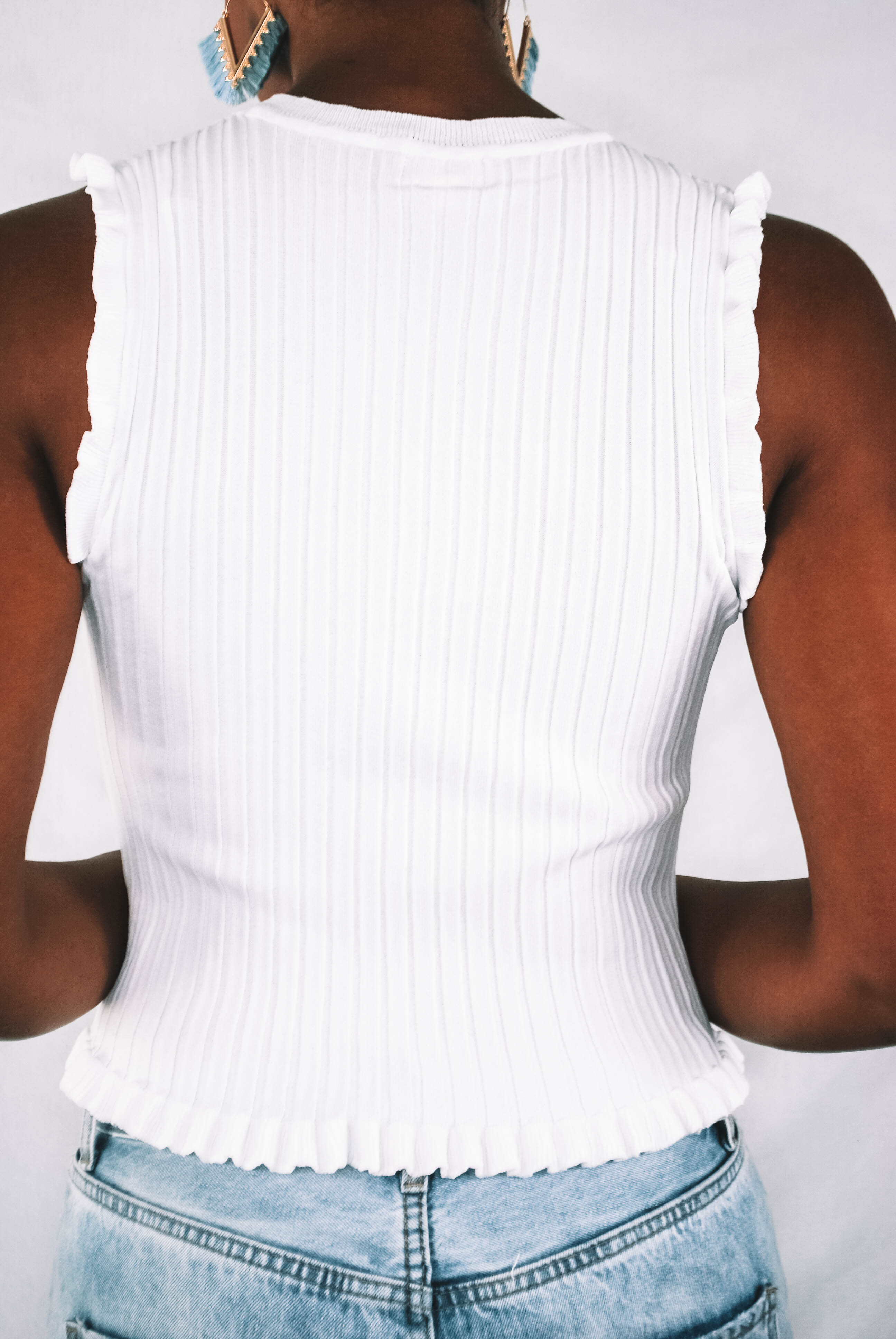 Cote Sleeveless Ruffle Top