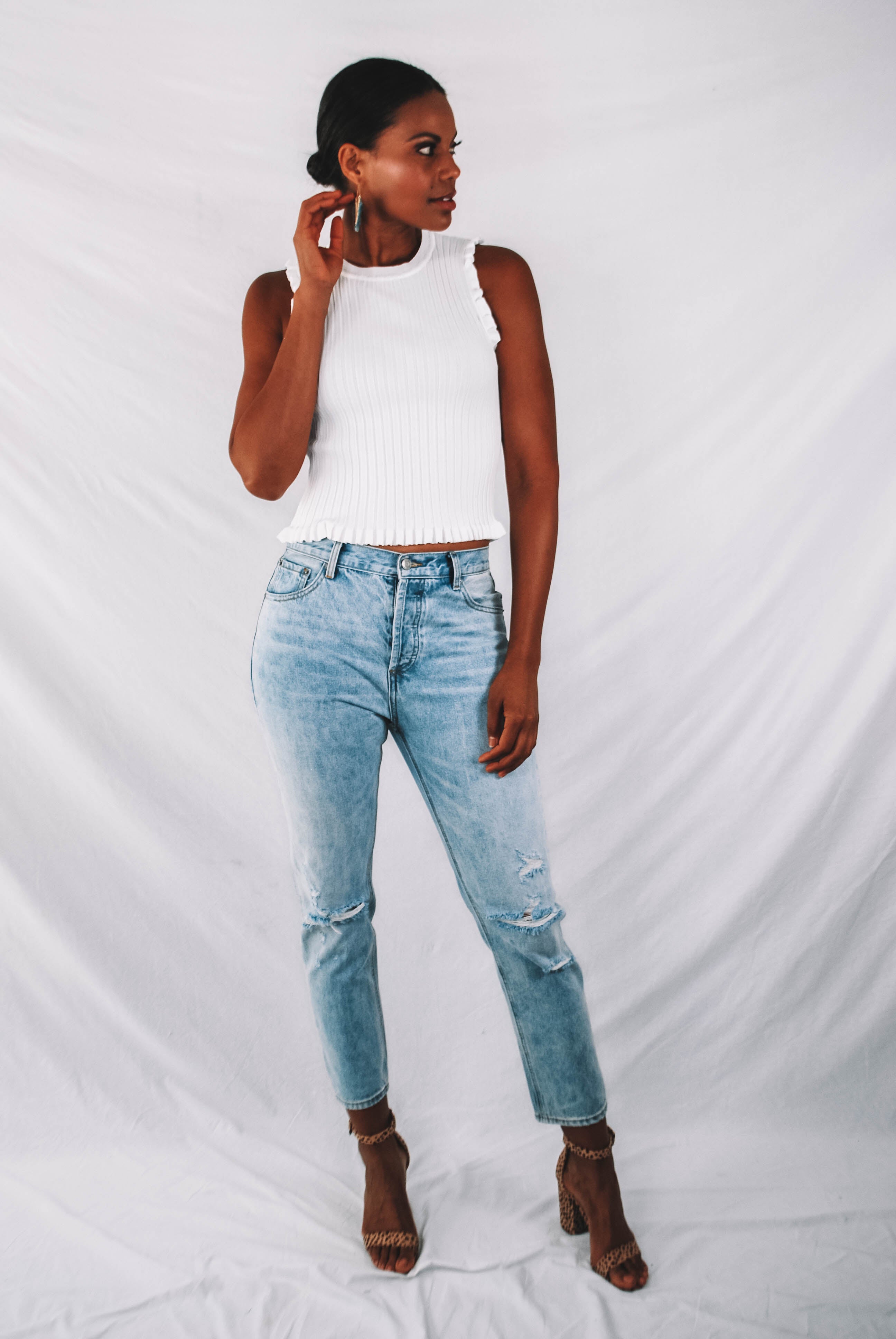 Cote Sleeveless Ruffle Top