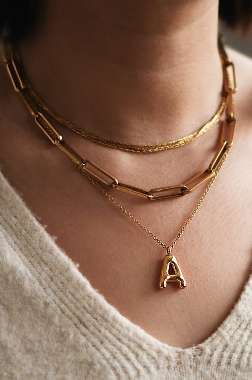 Troy Gold Dipped Initial Necklace