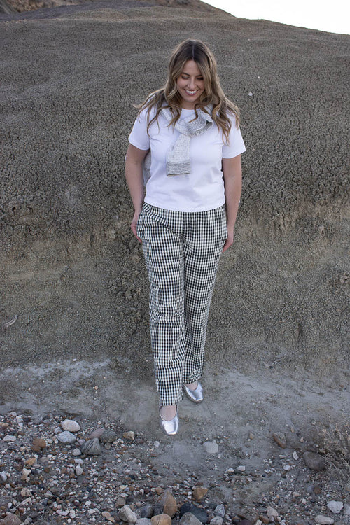 Galveston Black and White Gingham Pants