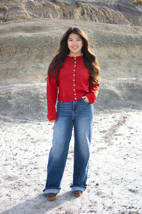 Chandler Rolled Collar Cardigan