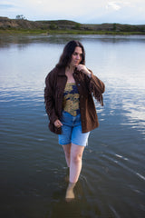 Santa Fe Espresso Western Fringe Jacket