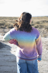 Elena Rainbow Striped Cardigan
