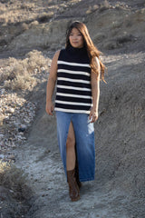 Anne Striped Sleeveless Sweater