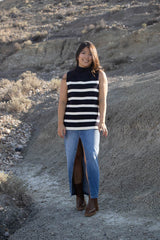 Anne Striped Sleeveless Sweater