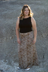 Lola Leopard Print Maxi Skirt