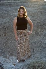 Lola Leopard Print Maxi Skirt