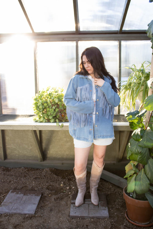 Santa Fe Denim Western Fringe Jacket