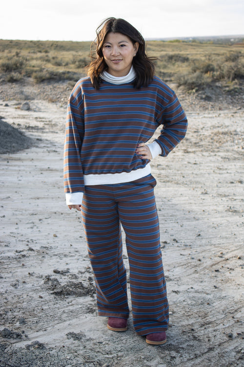 Gallatin Striped Wide Leg Knit Pants