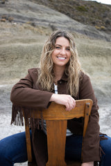 Santa Fe Espresso Western Fringe Jacket