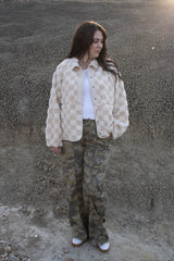 Sophie Checkered Sherpa Jacket