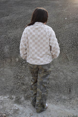 Sophie Checkered Sherpa Jacket