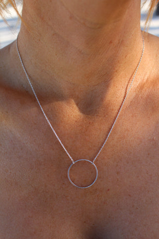 Initial Pendant Necklace - SILVER