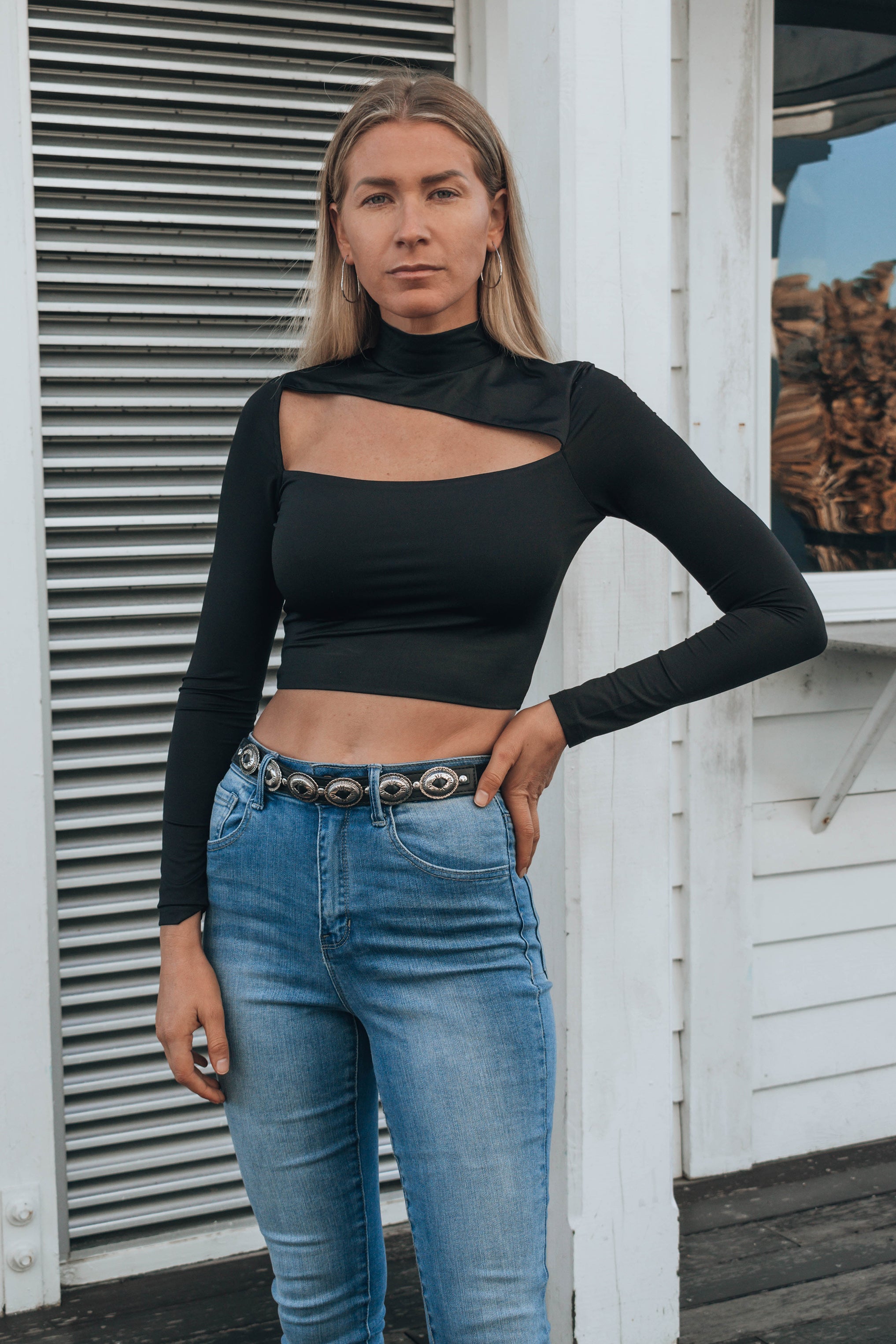 Andres Mock Neck Top