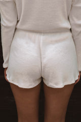 Georgie Ribbed Shorts - Ivory