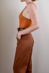 Clifton Ribbed Bodysuit - Orange