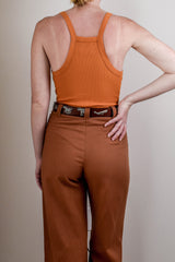 Clifton Ribbed Bodysuit - Orange