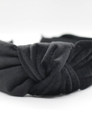 Velvet Knotted Headband - Grey