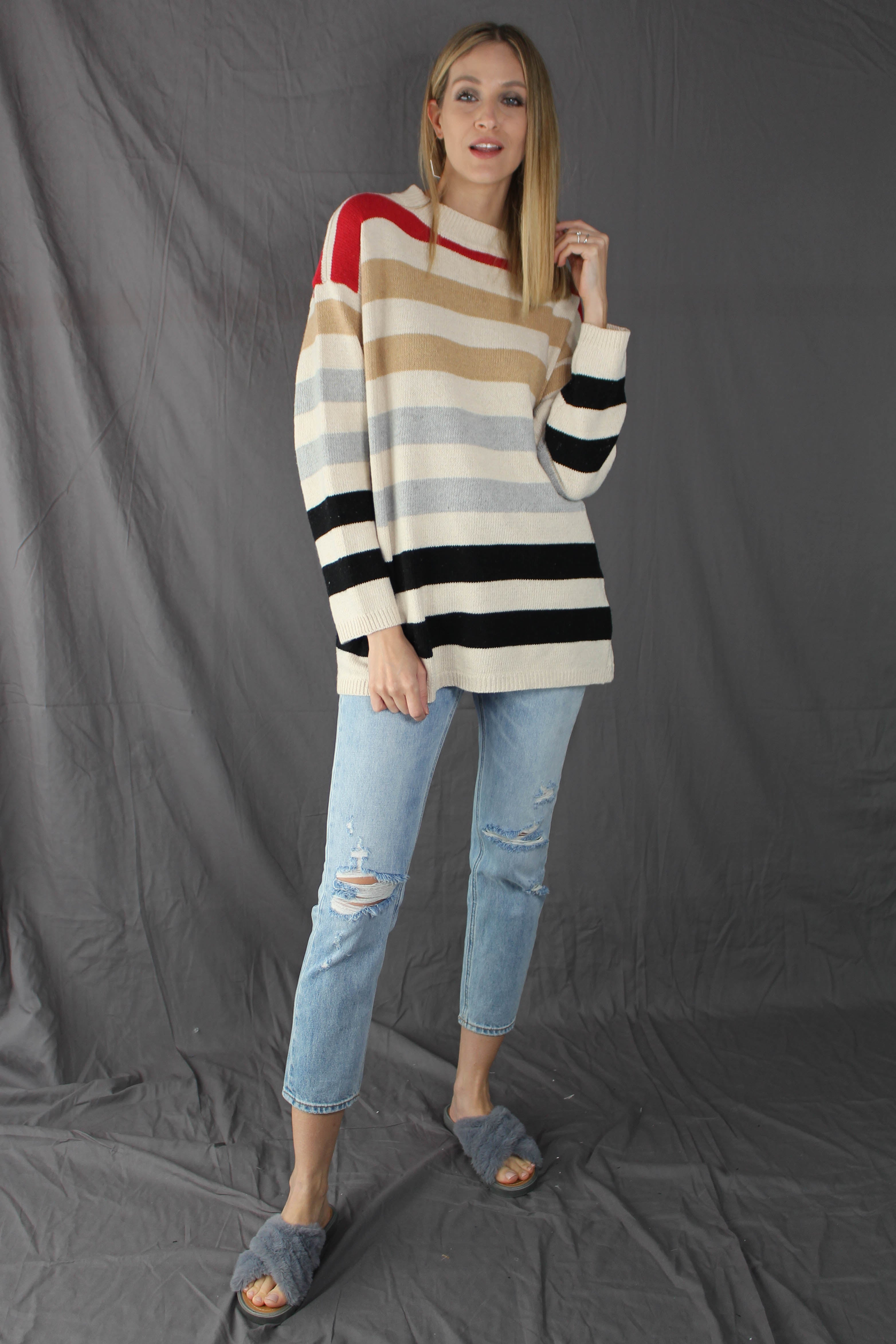 Cedar Bay Striped Sweater