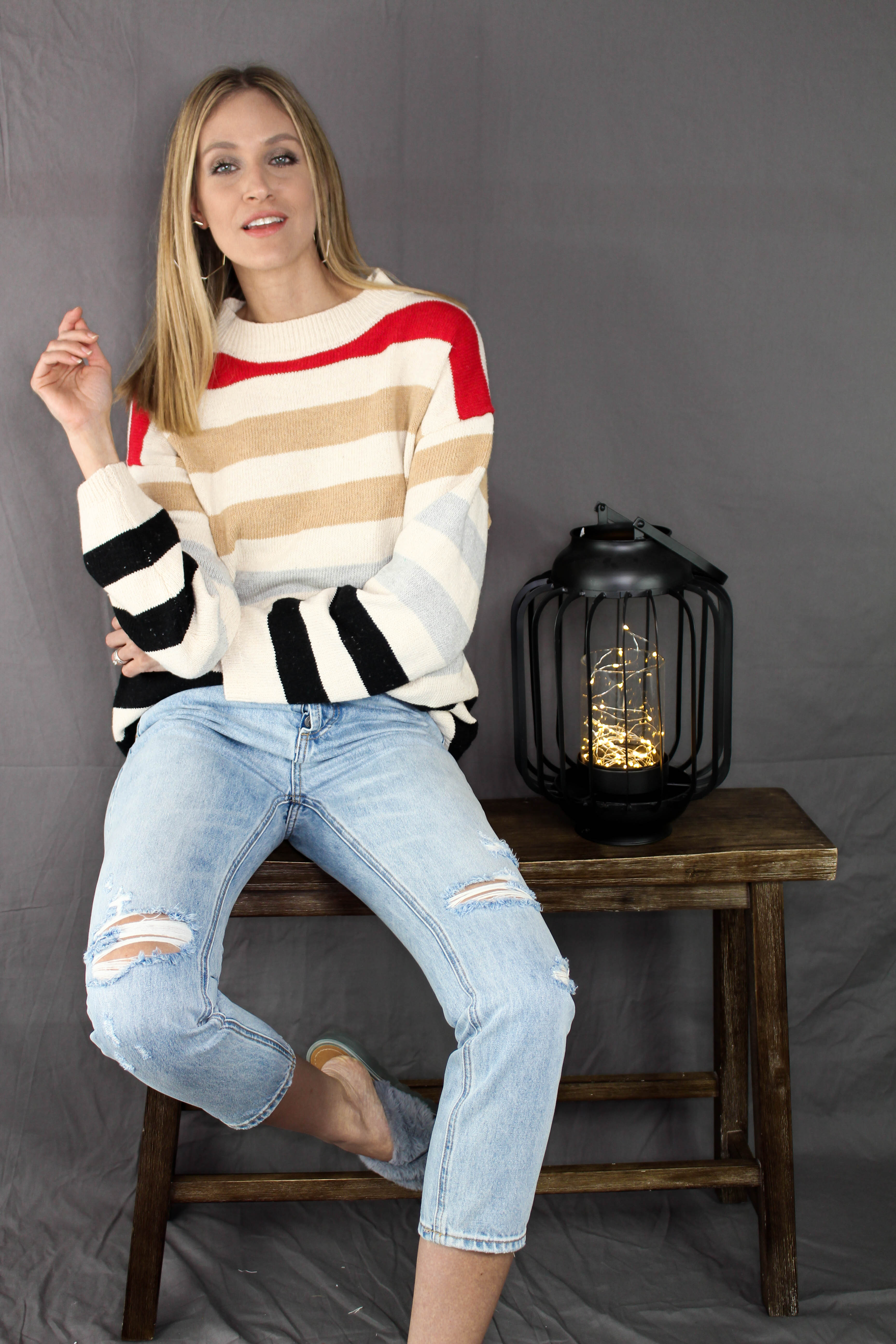 Cedar Bay Striped Sweater
