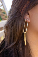 Paperclip Charm Earrings