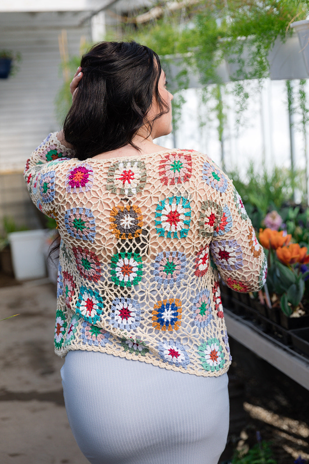 Maren Colorful Crochet Cardigan