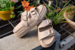 Seeley Double Strap Sandal Taupe