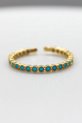 Radius Adjustable Turquoise Ring - GOLD
